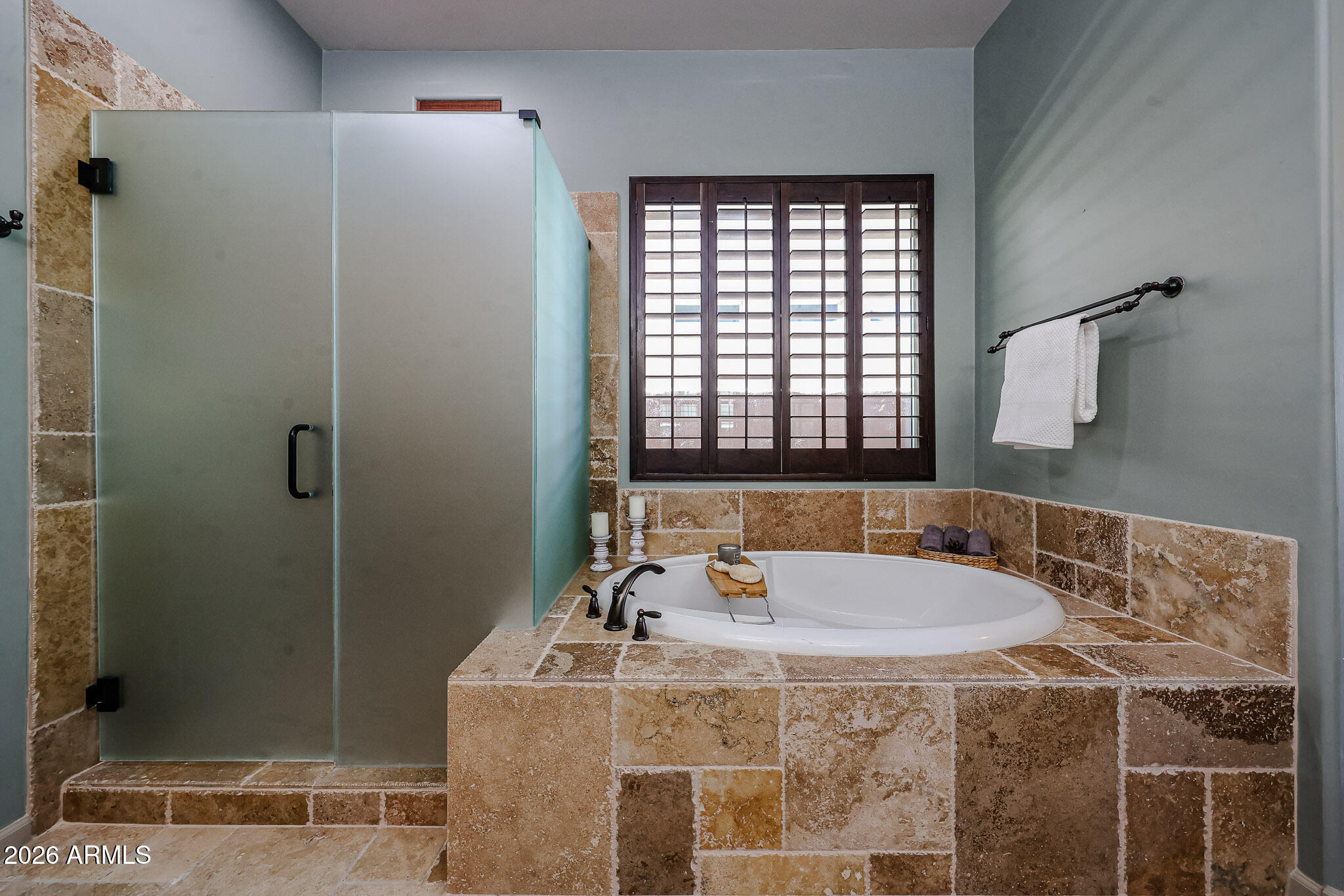 2320 East Allen Street Phoenix, AZ 85042 - Photo 33 of 56 Shower and Seperate Soaking Tub