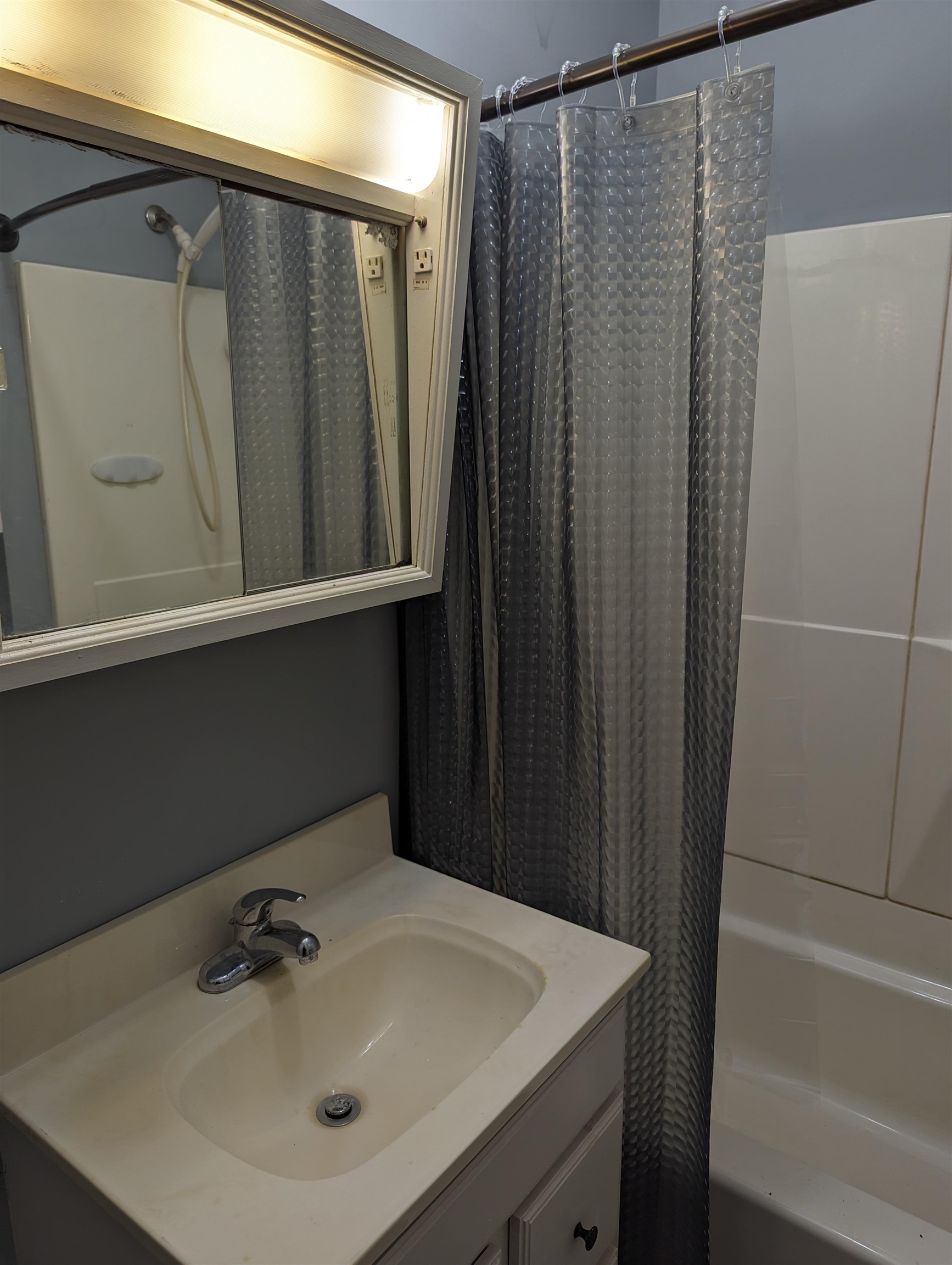 2080 Lancaster Heights Road Freeport, IL 61032 - Photo 8 of 17 a bathroom with a sink and a mirror