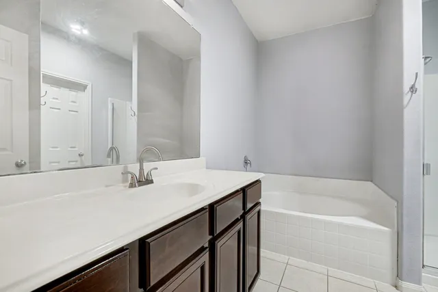 a bathroom with a sink and a bathtub