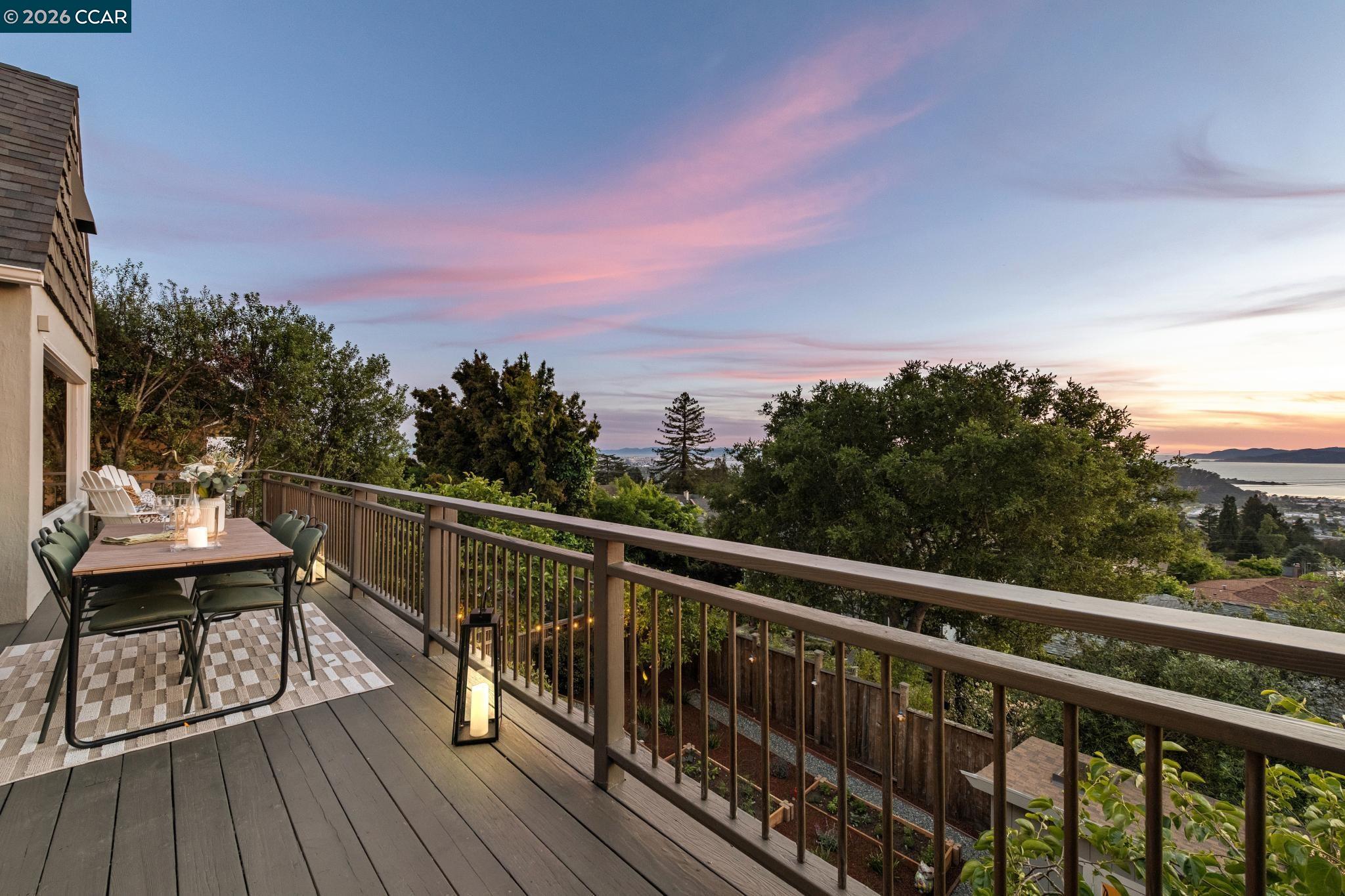 212 Yale Avenue Kensington, CA 94708 - Photo 61 of 70 a view of a balcony with wooden floor and fence