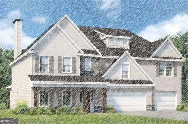 a aerial view of a house