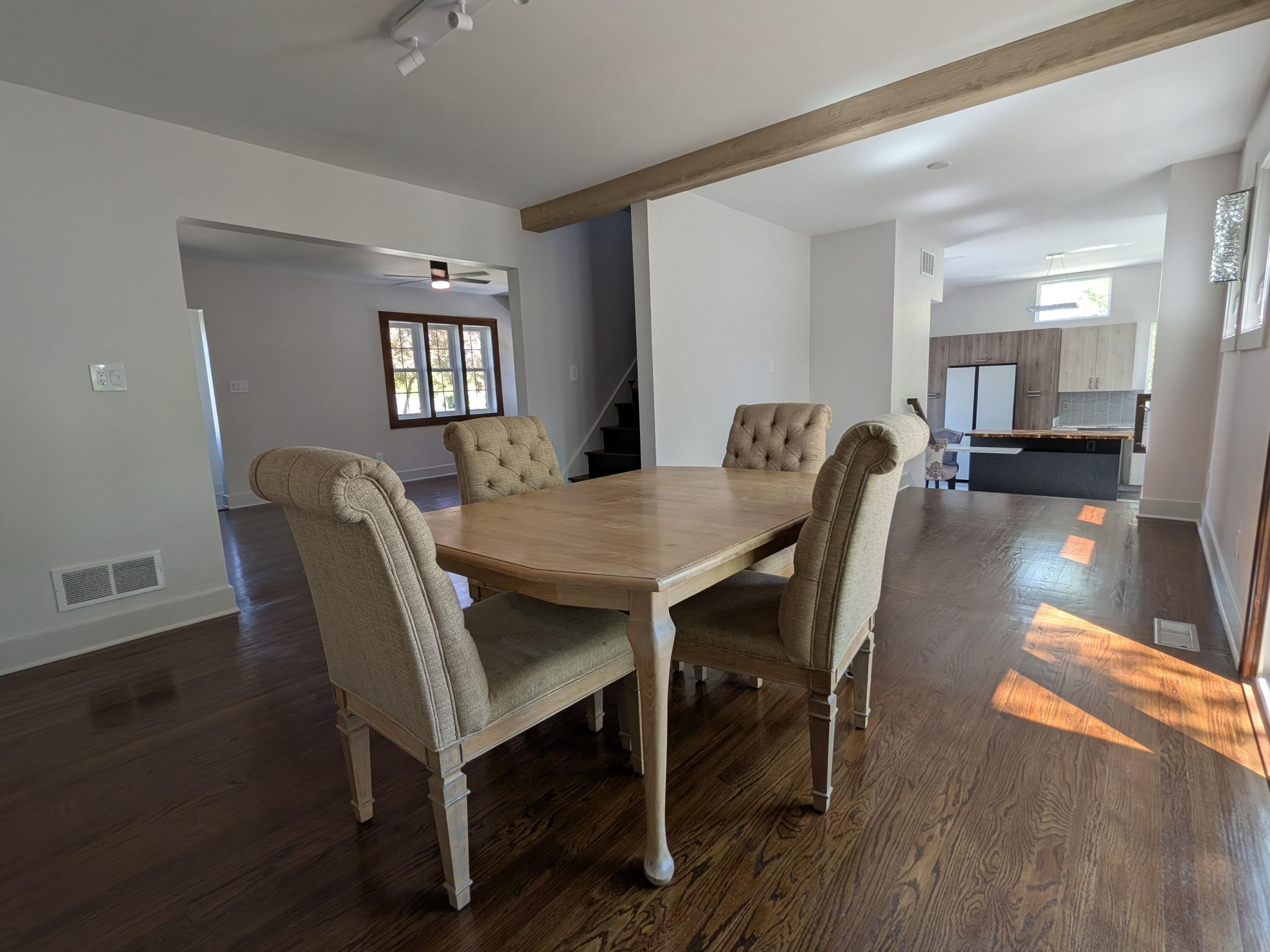 3298 Ridge Road Highland, IN 46322 - Photo 15 of 39 a view of a dining room with furniture and wooden floor