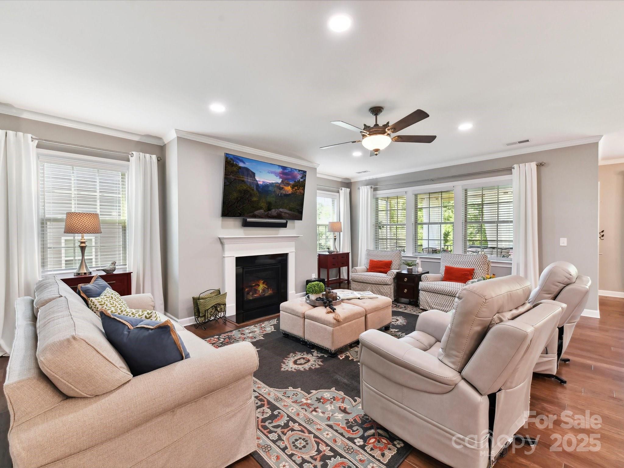 2972 Arches Bluff Circle Lancaster, SC 29720 - Photo 10 of 47 a living room with furniture a fireplace and a flat screen tv