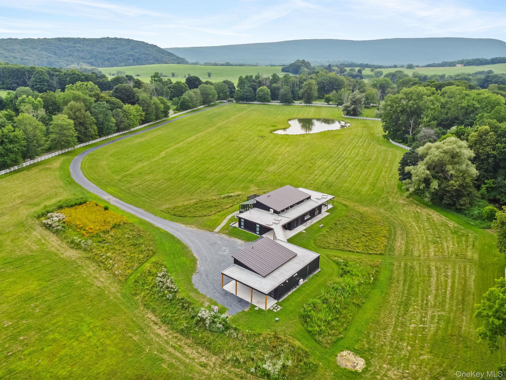476 Carpenter Hill Road Pine Plains, NY 12567 - Photo 4 of 50 Aerial view, looking westerly over pond