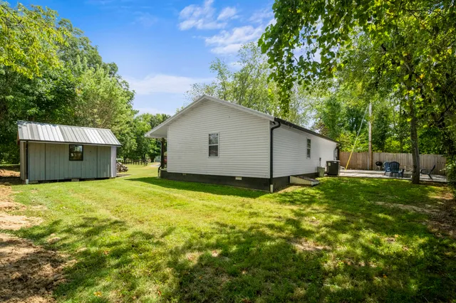 a backyard of a house