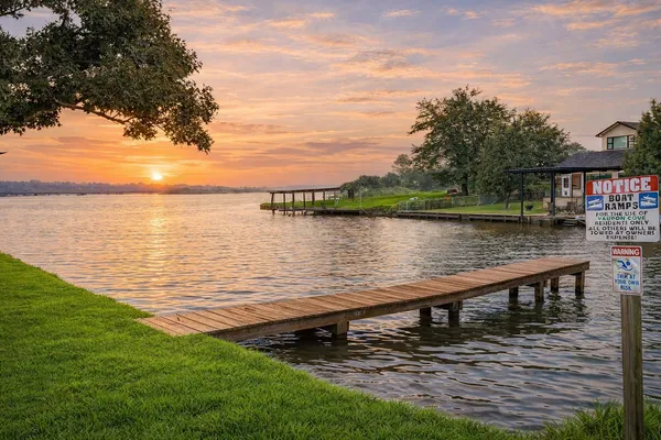 a view of a lake with a mountain view