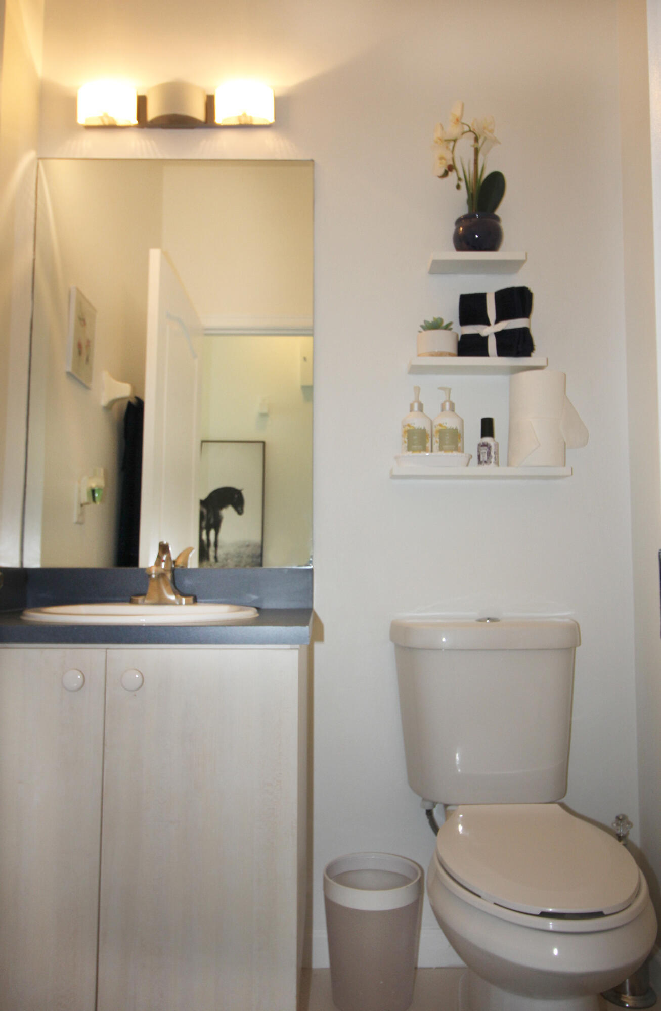 5809 Raceway Road Lake Worth, FL 33449 - Photo 13 of 13 a bathroom with a toilet a sink and a mirror