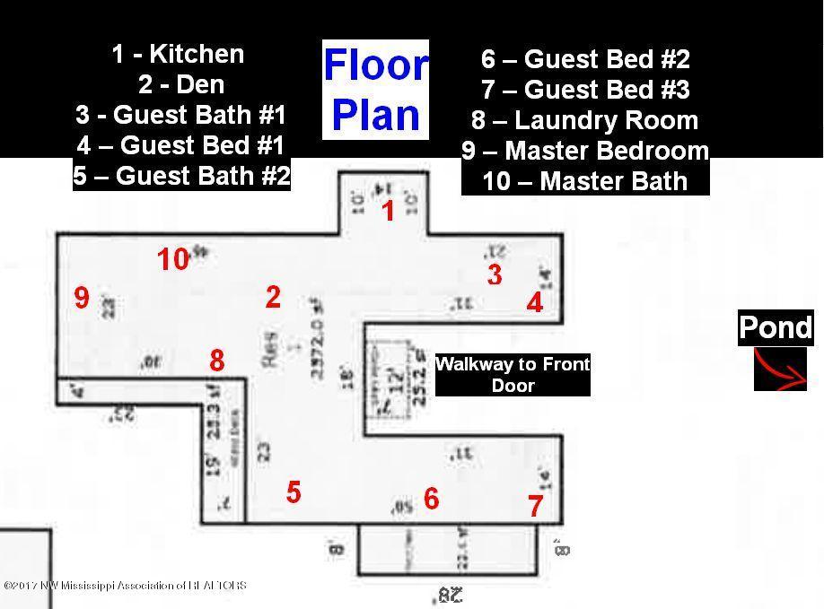 1720 Mallard Point Road Batesville, MS 38606 - Photo 48 of 48 Floor Plan of Mallard Pt.