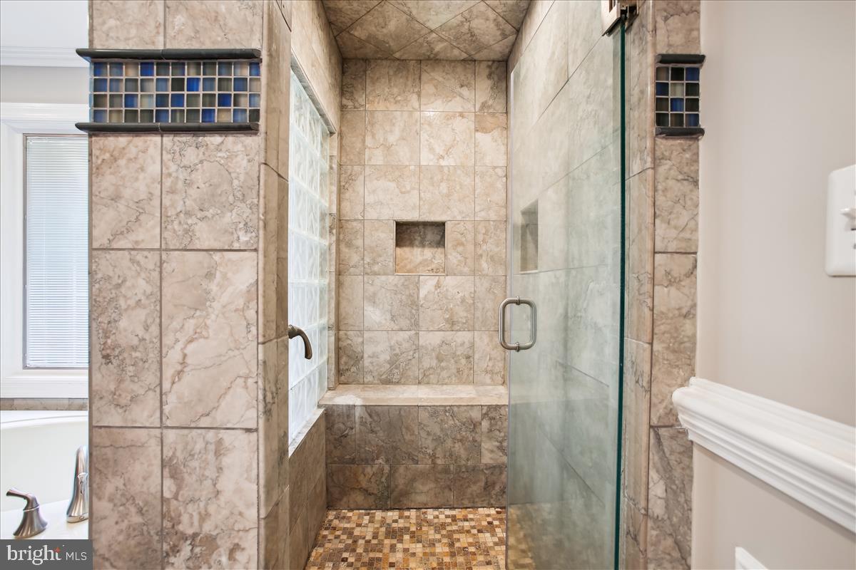 12221 Chapel Road Clifton, VA 20124 - Photo 38 of 93 Shower with Mosaic Tile.