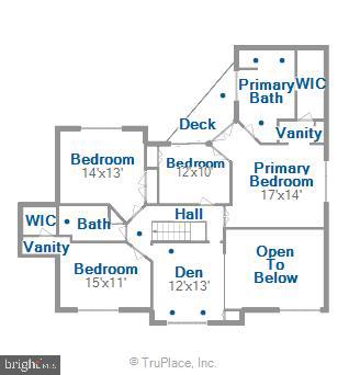 12221 Chapel Road Clifton, VA 20124 - Photo 92 of 93 Uppper Level Floor Plan.