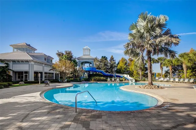a view of a building with a street