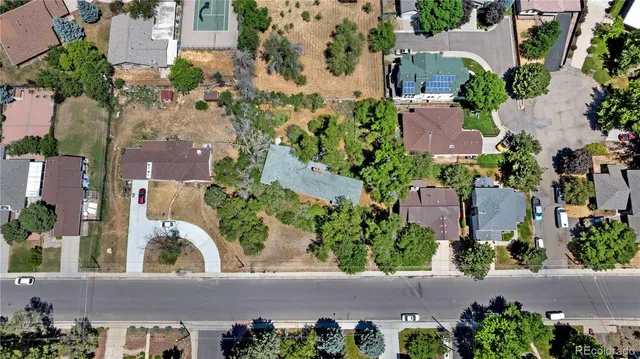 an aerial view of multiple house