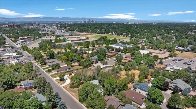 an aerial view of a city