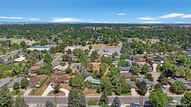 an aerial view of multiple house