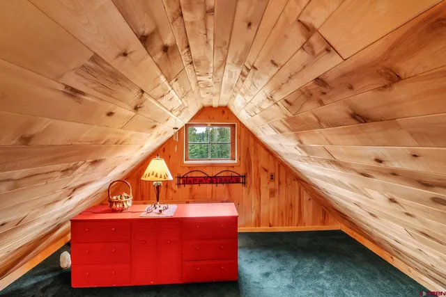 a view of a utility room with a door