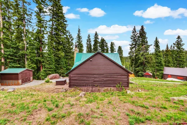 a view of outdoor space with seating area