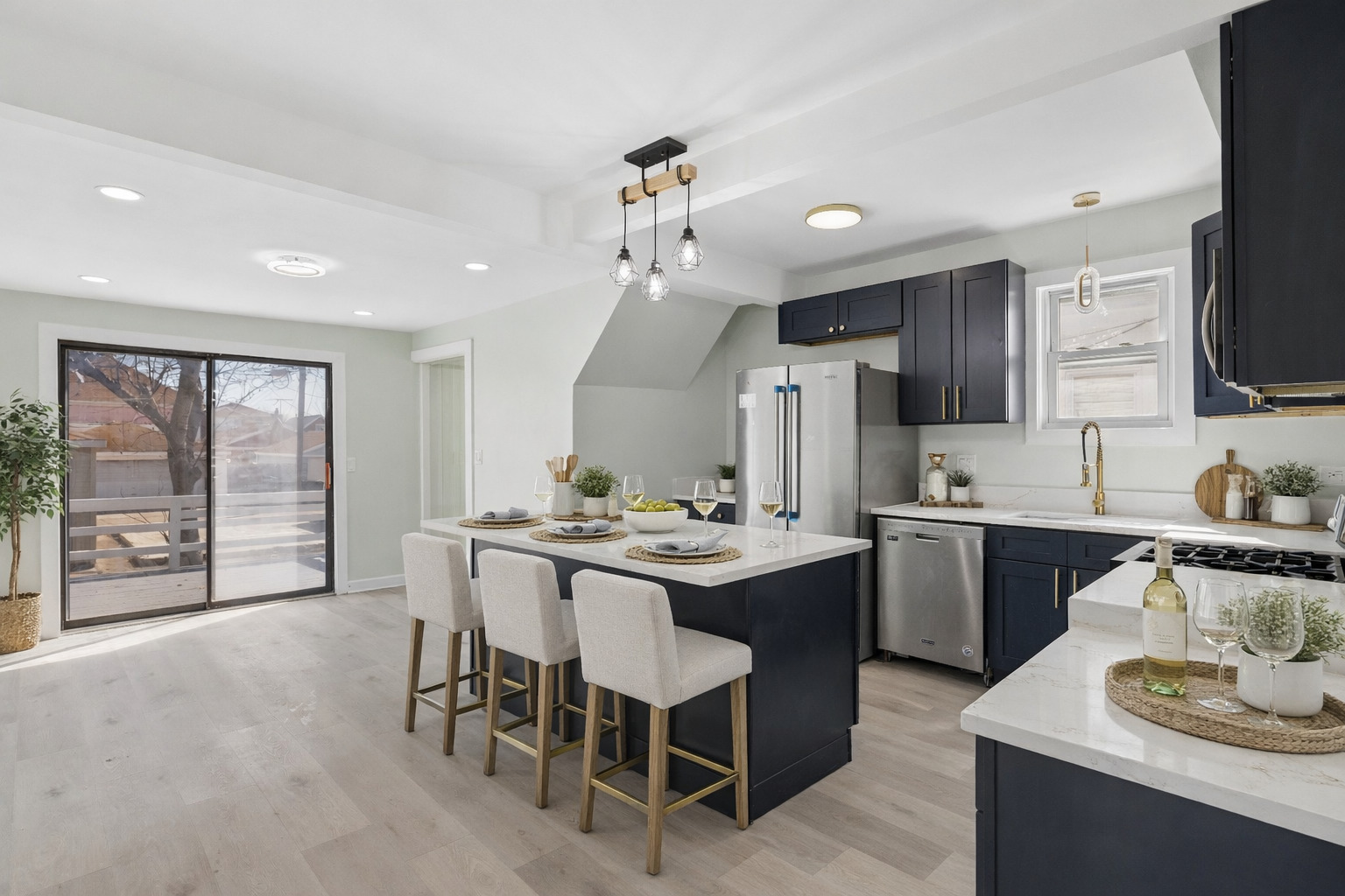 6347 South Kenneth Avenue Chicago, IL 60629 - Photo 3 of 40 a kitchen with a sink and chairs