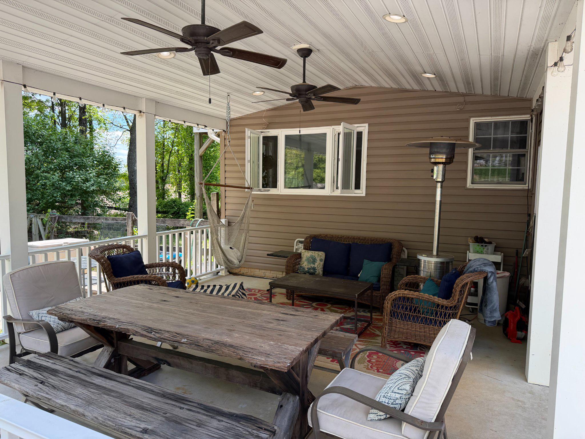 4001 Young Road Manchester, MD 21102 - Photo 47 of 65 a outdoor living space with furniture and a ceiling fan