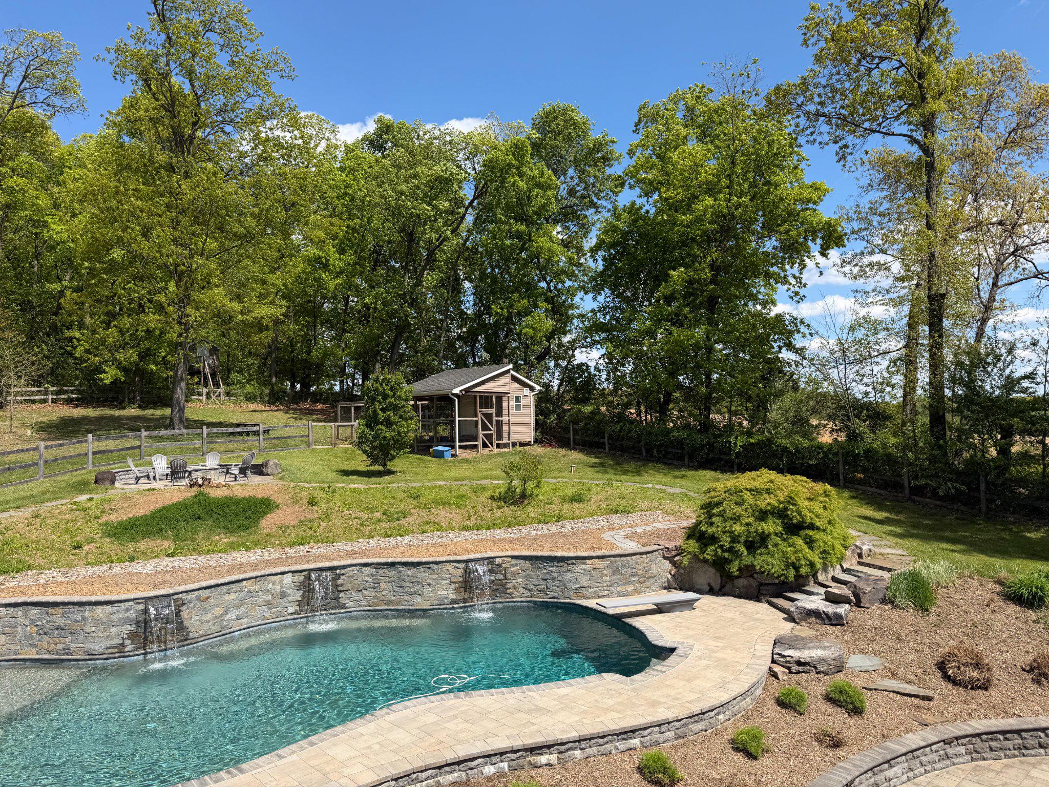 4001 Young Road Manchester, MD 21102 - Photo 50 of 65 Pool, extensive landscaping and stairs to right.