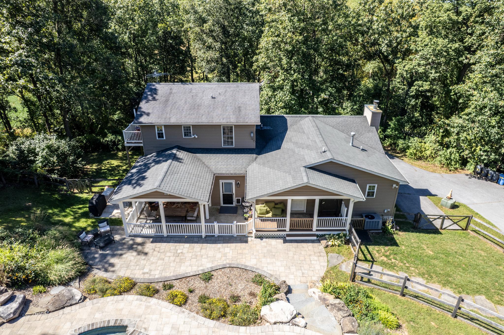 4001 Young Road Manchester, MD 21102 - Photo 65 of 65 an aerial view of a house with swimming pool and porch