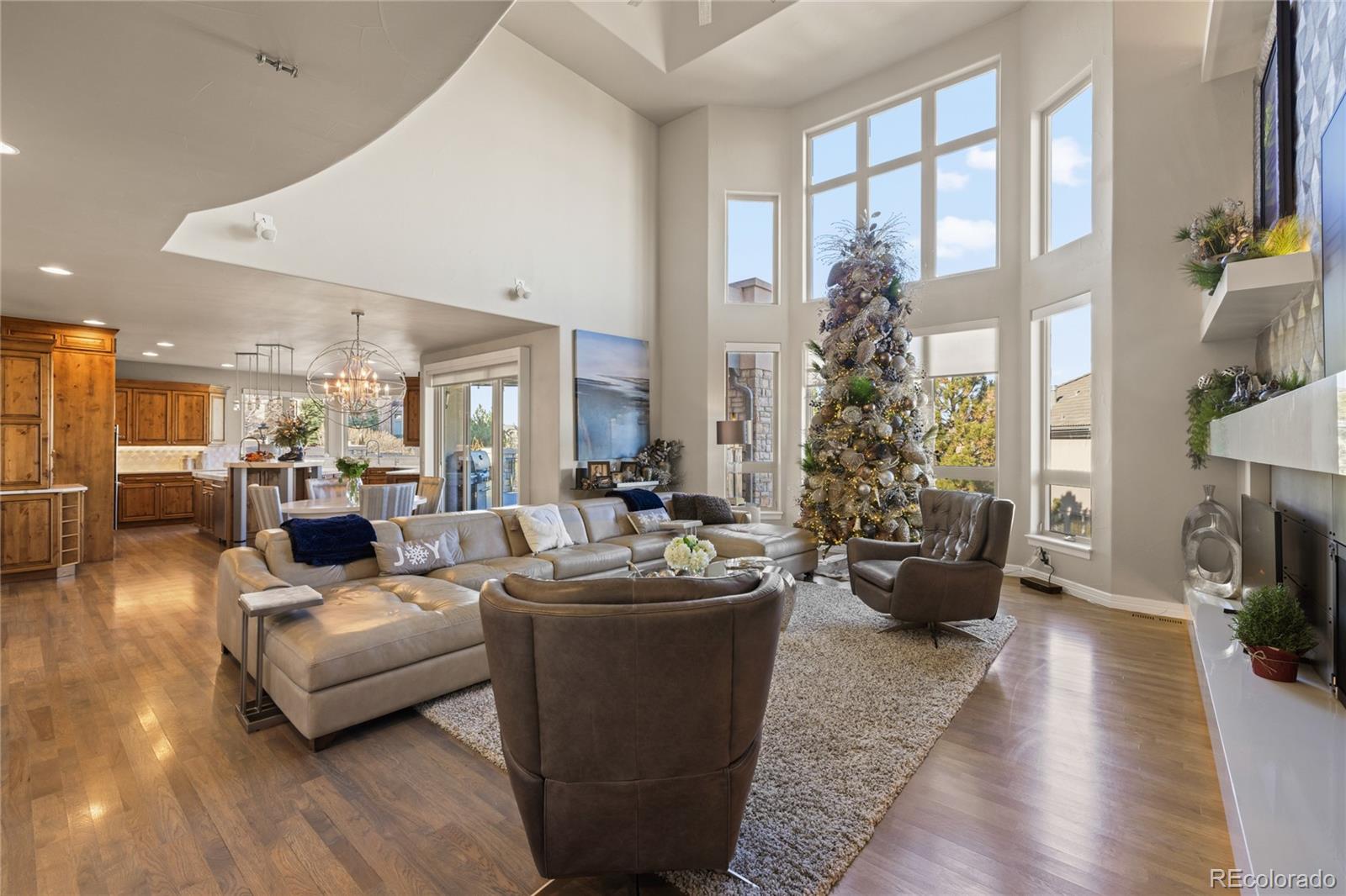 8751 Crooked Stick Place Lone Tree, CO 80124 - Photo 15 of 50 a living room with furniture or couch and a fireplace