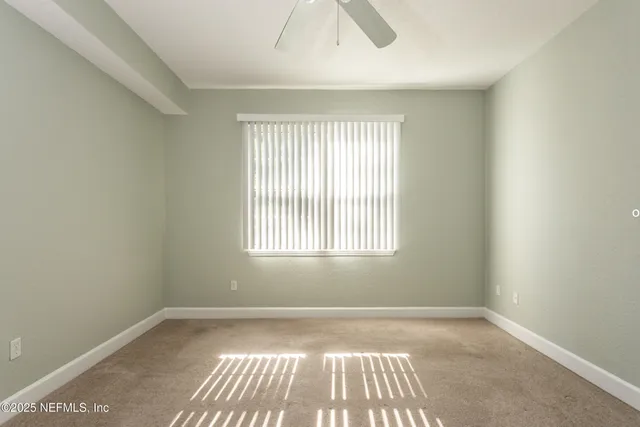 an empty room with a window