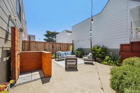 a outdoor living space with patio furniture