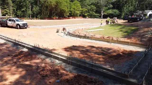 a view of an outdoor space and seating area