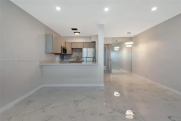 a view of a kitchen