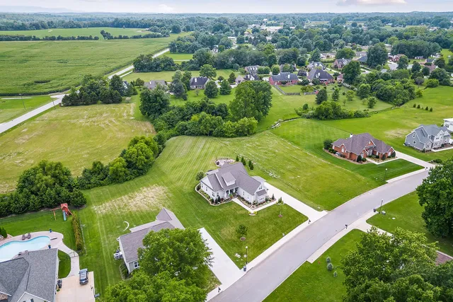 a view of a lake with a city
