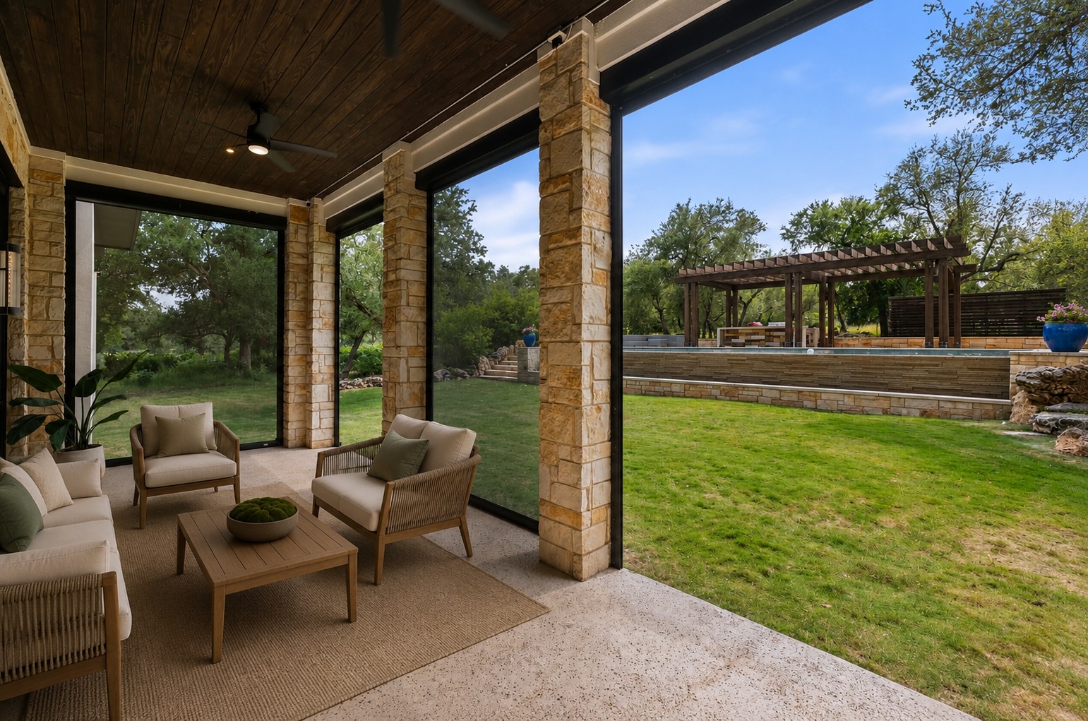 11002 Foundation Road Austin, TX 78726 - Photo 22 of 40 a living room with patio