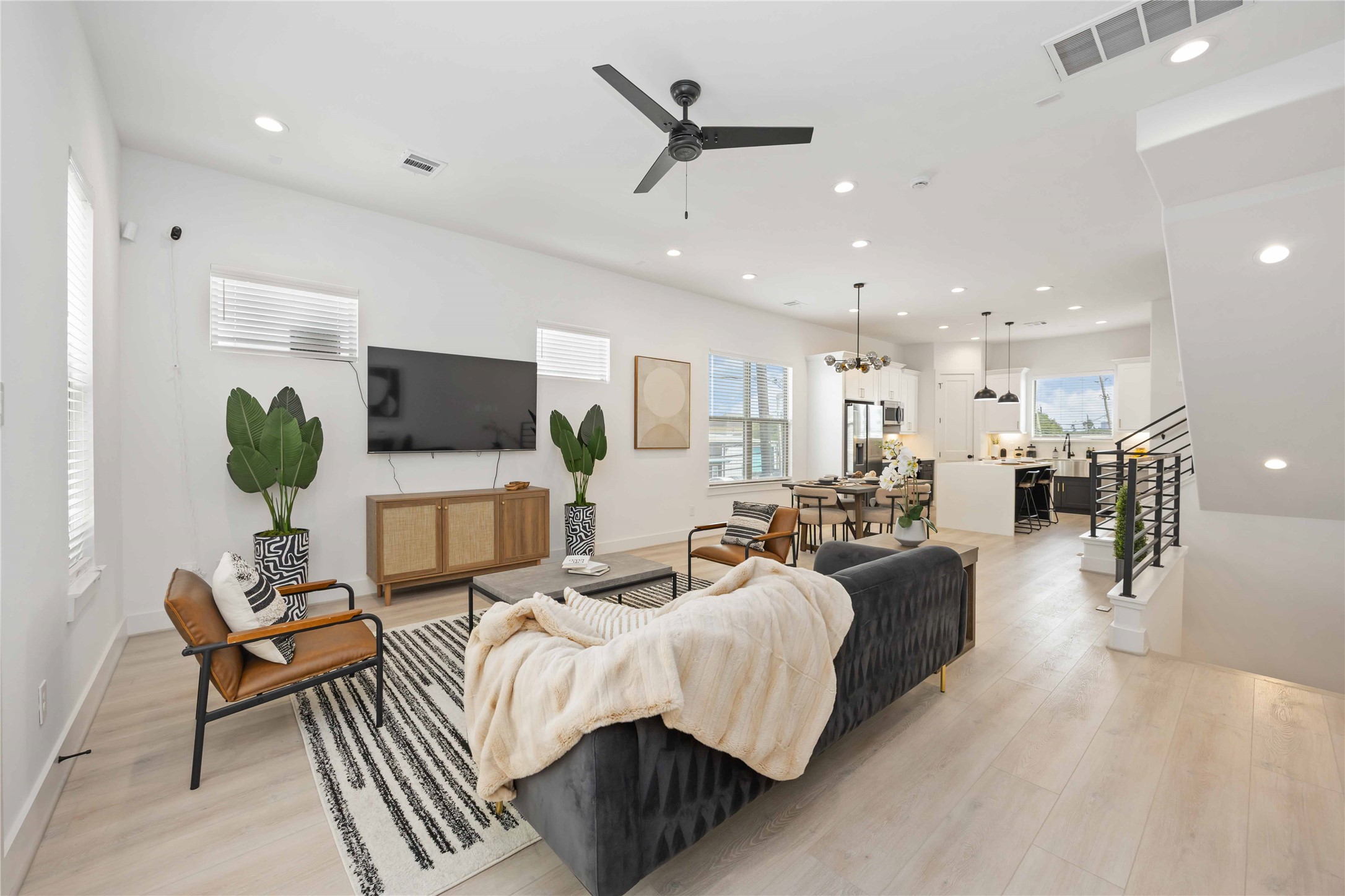 7805 Amelia Road, Unit B Houston, TX 77055 - Photo 6 of 35 Living area. Photo of the model home. Finishes & specifications may vary.