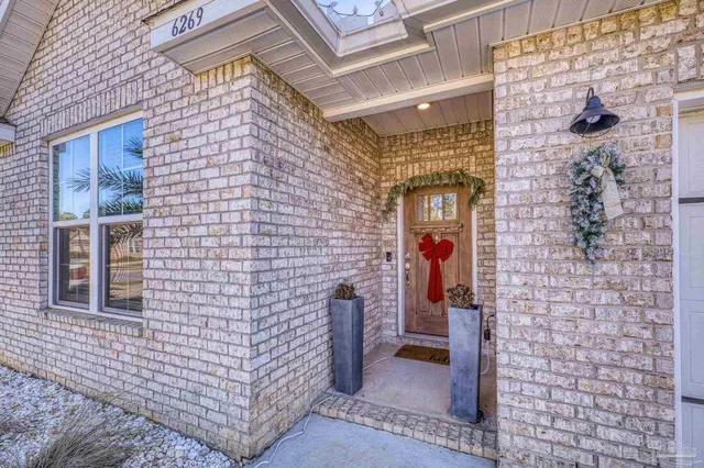 a view of a brick wall