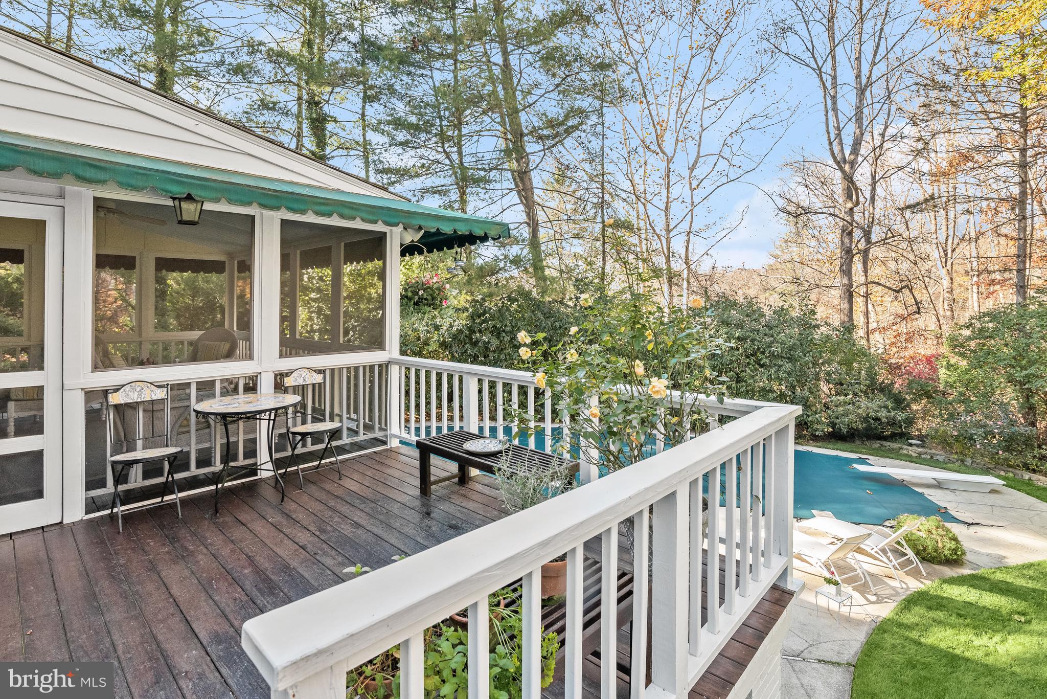 11700 Beekman Place Potomac, MD 20854 - Photo 13 of 44 Main Level Porch Deck overlooking Rear Yard