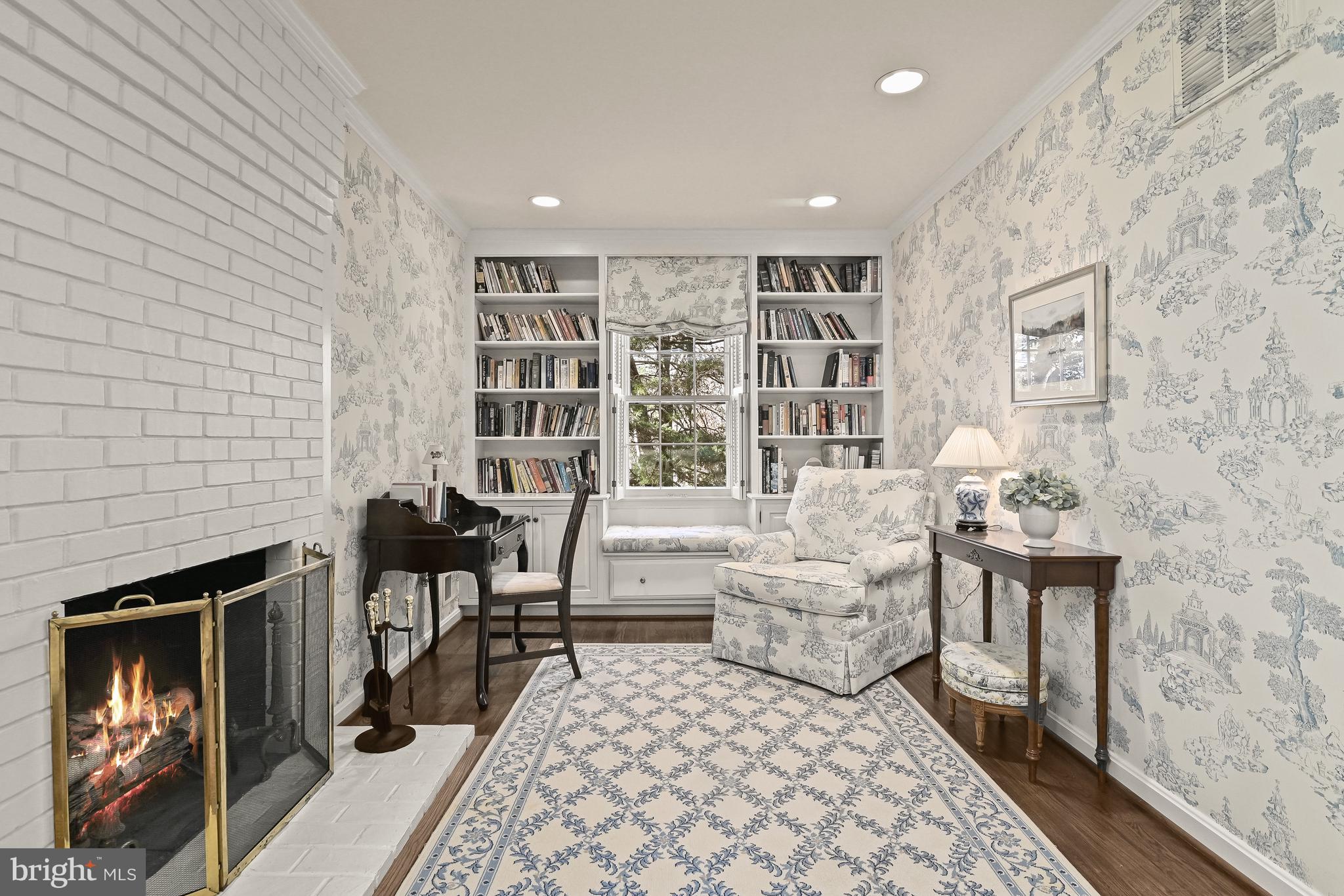 11700 Beekman Place Potomac, MD 20854 - Photo 20 of 44 Ensuite Sitting Room with Stunning Built-Ins