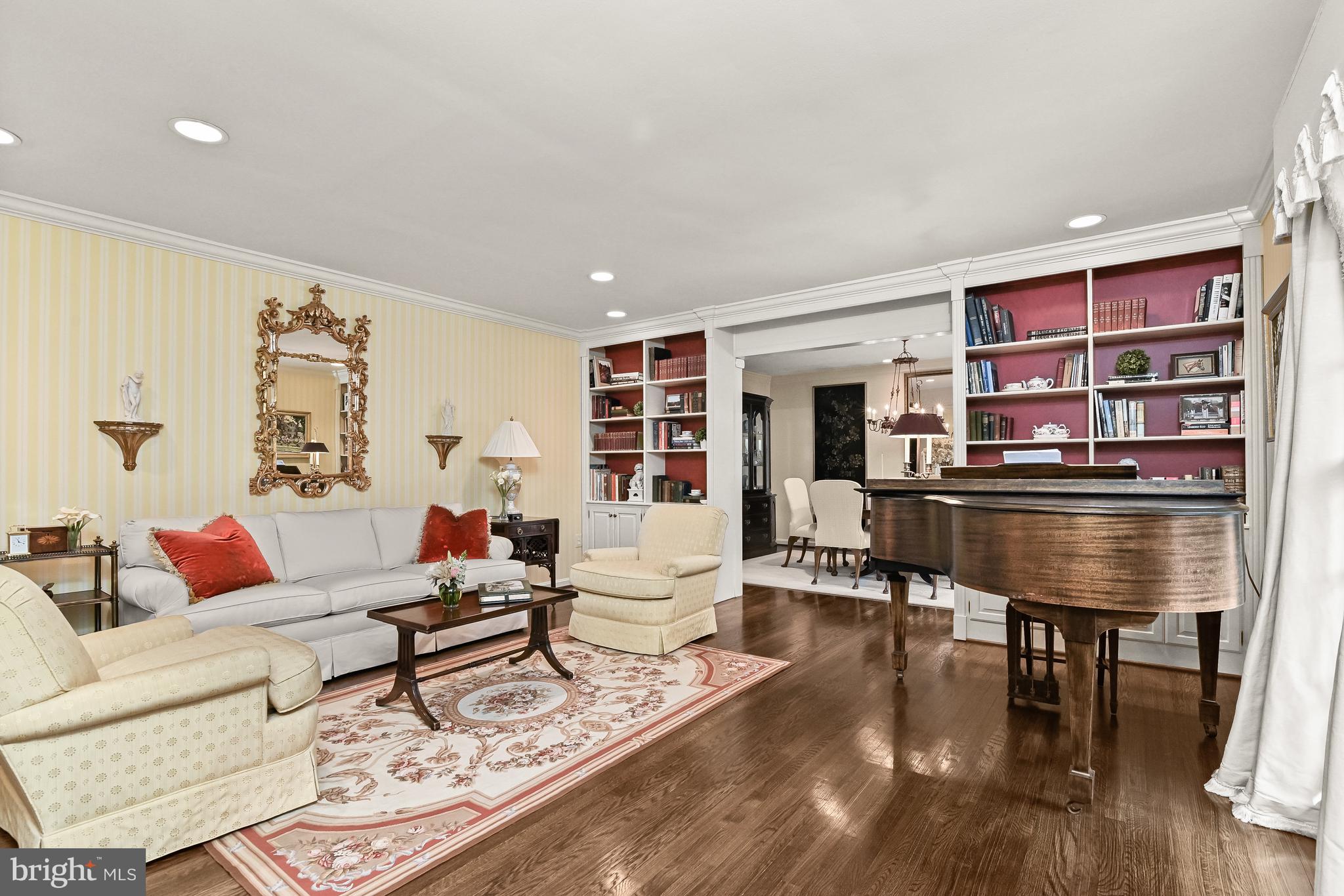 11700 Beekman Place Potomac, MD 20854 - Photo 5 of 44 Spacious Living Room with Beautiful Built-Ins