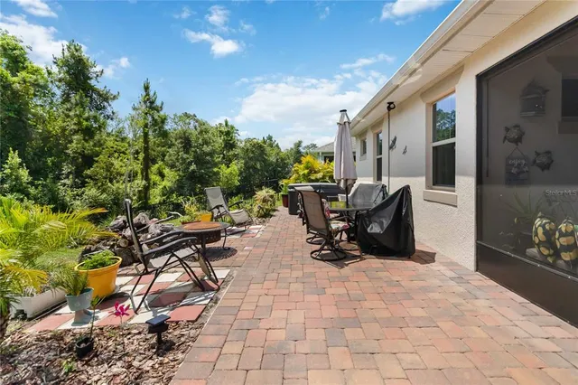 a view of an outdoor space and swimming pool