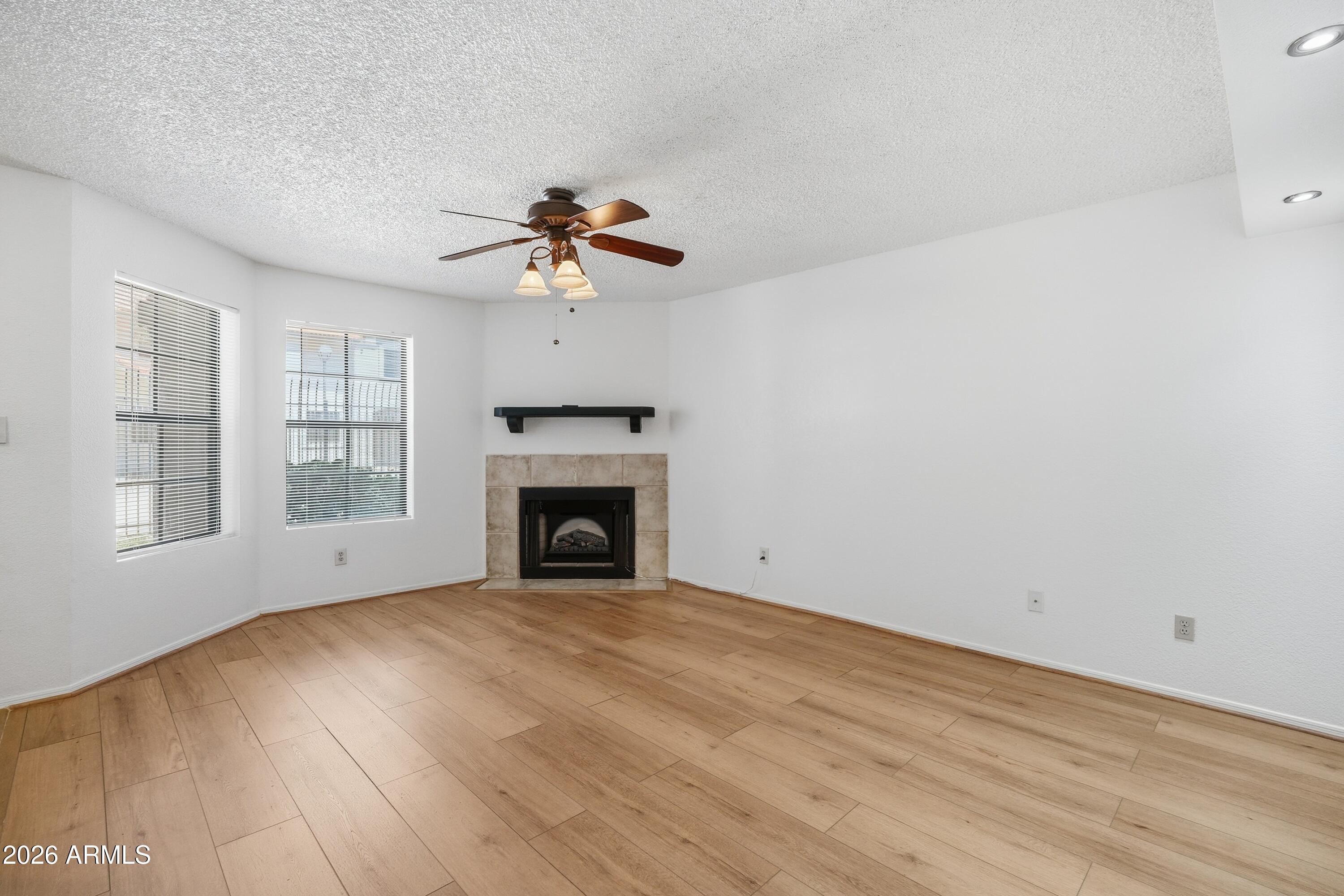 6262 East Brown Road, Unit 17 Mesa, AZ 85205 - Photo 3 of 37 Living Room with fireplace