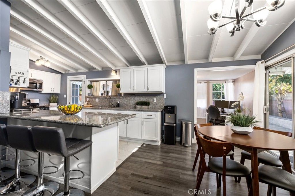 533 South Devon Road Orange, CA 92868 - Photo 3 of 44 Kitchen with exposed wood beams