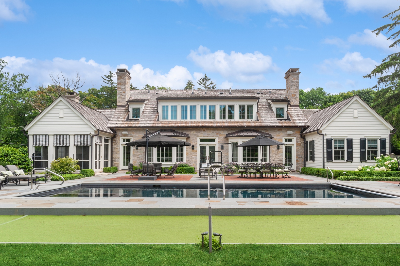 1120 Elm Tree Road Lake Forest, IL 60045 - Photo 10 of 10 a front view of a residential houses with yard and green space