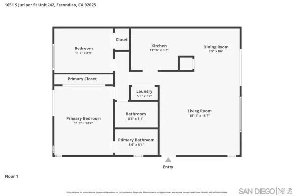 $575,000 | 1651 South Juniper Street, Unit 242, Escondido, CA 92025