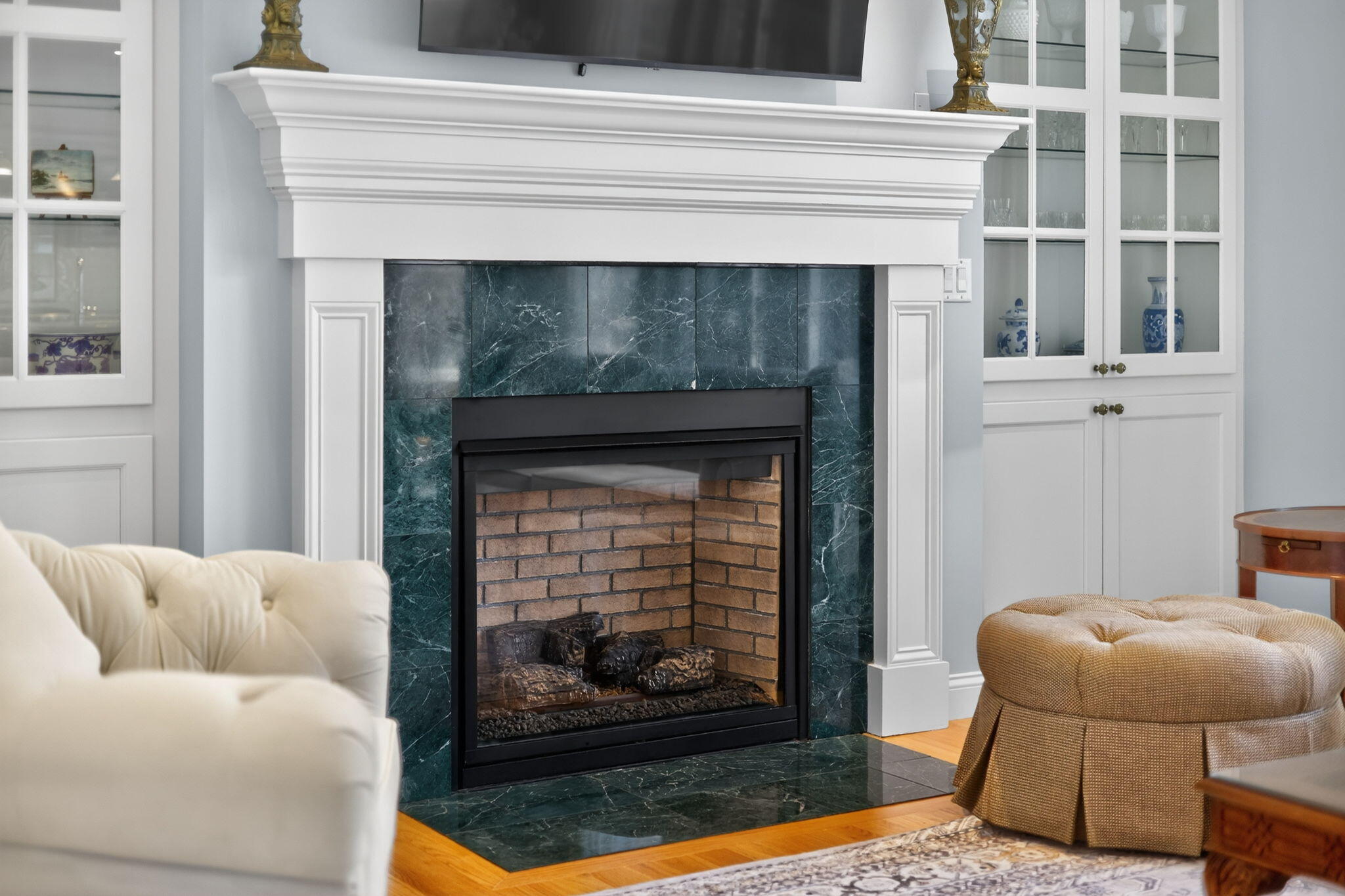 72 Winstead Road Brewster, MA 02631 - Photo 12 of 46 Fireplace with Custom Built-ins