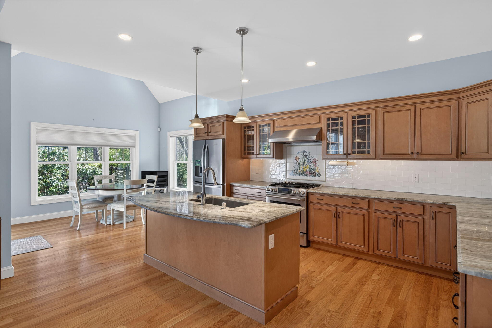 72 Winstead Road Brewster, MA 02631 - Photo 16 of 46 Kitchen with Shaker Cherry Cabinets