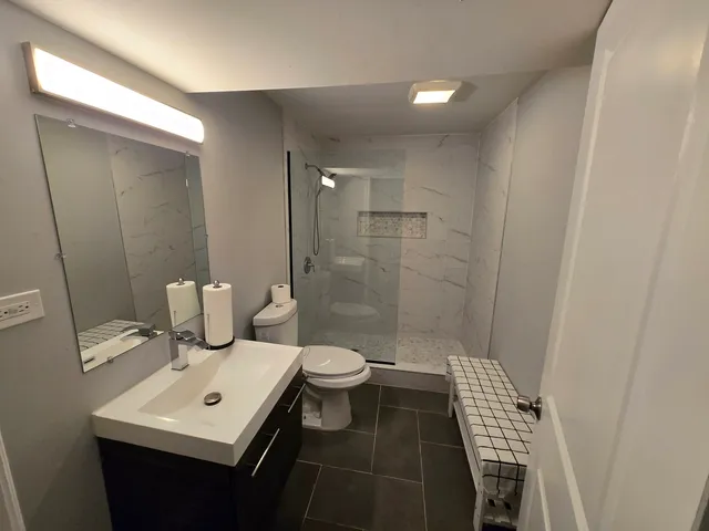 a view of a storage and utility room