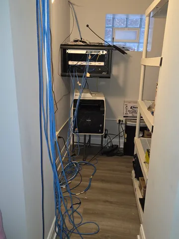 a view of a fireplace