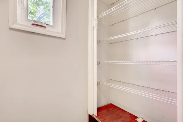 a close view of closet