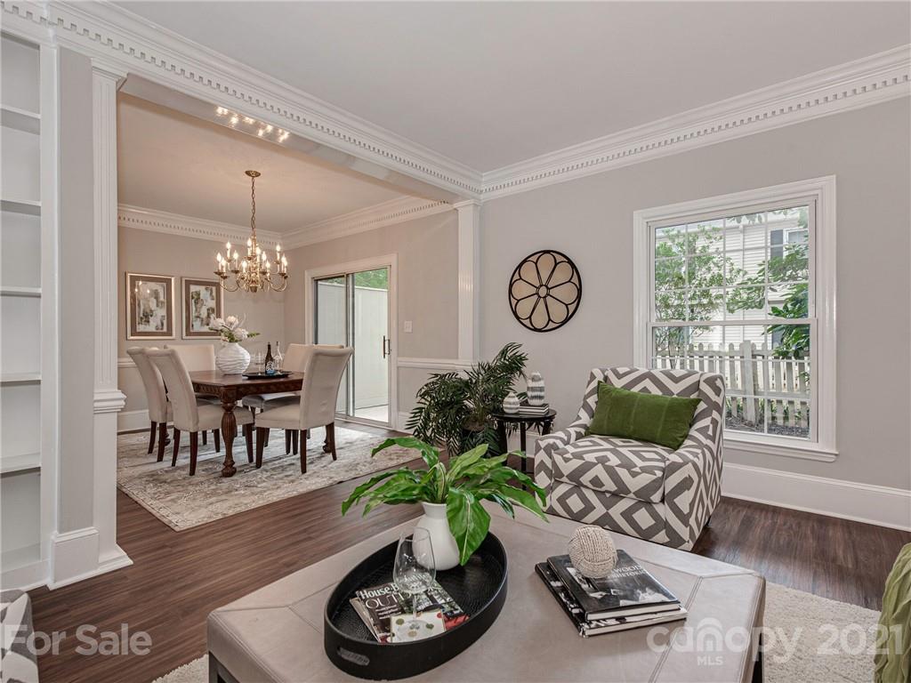 5939 Quail Hollow Road, Unit B Charlotte, NC 28210 - Photo 5 of 23 a living room with furniture and a large window
