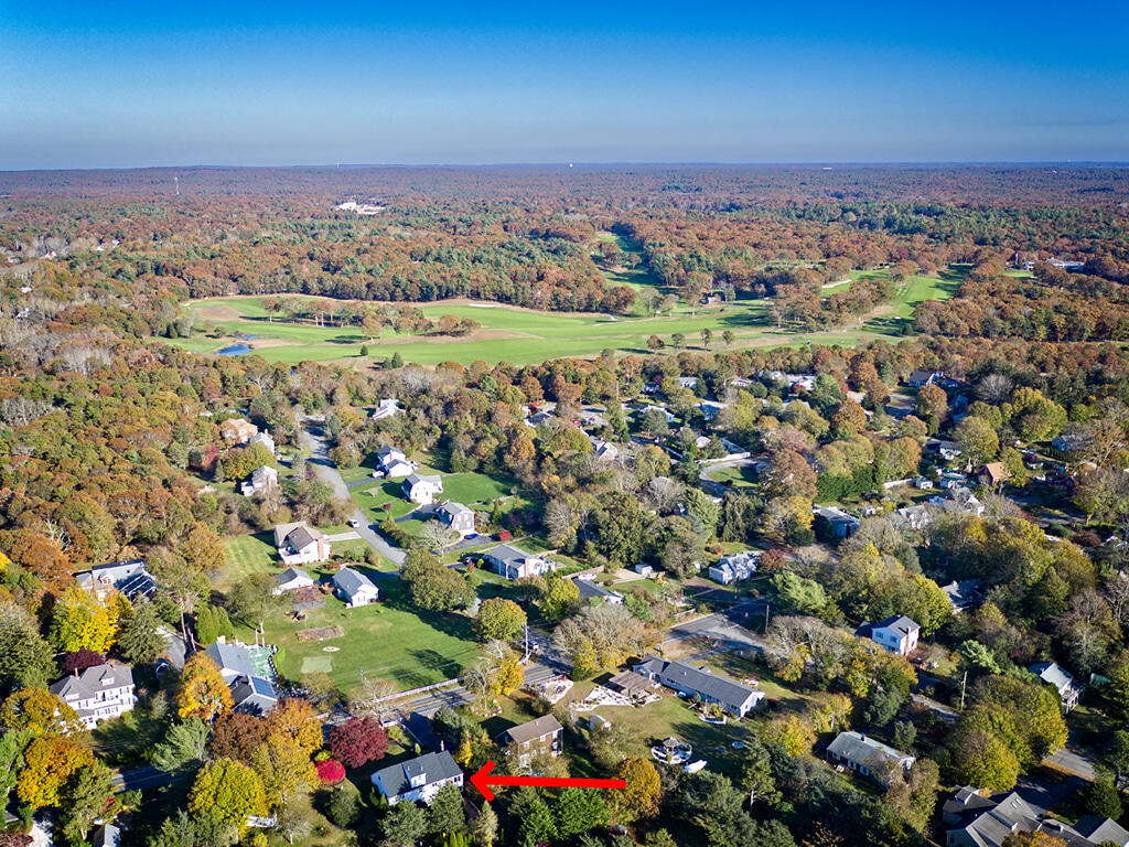 906 Shore Road Pocasset, MA 02559 - Photo 34 of 38 an aerial view of town with residential houses with outdoor space and trees