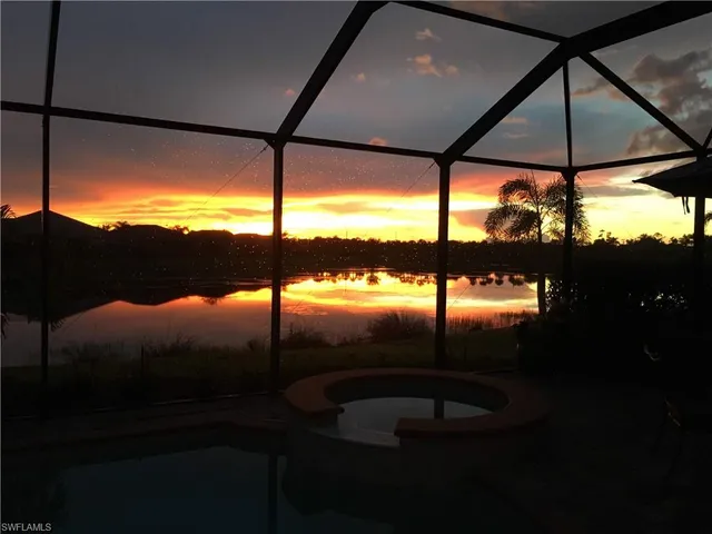 a view of an outdoor space and swimming pool