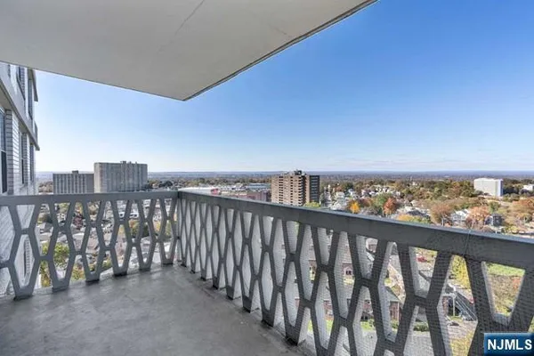 a view of city from balcony